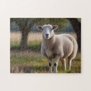 Schaap in weide Puzzel
