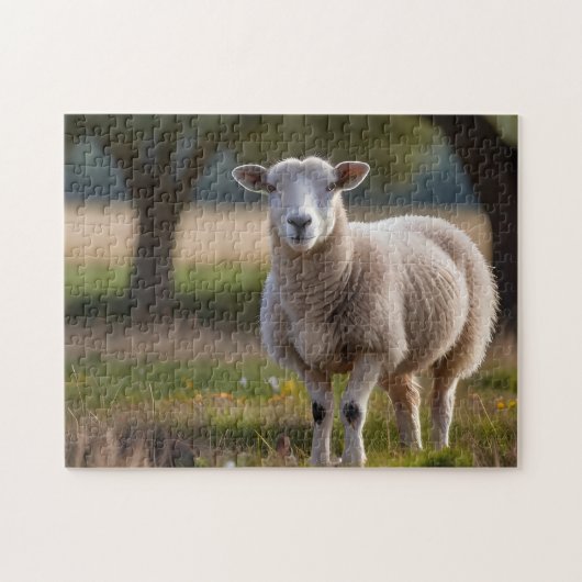 Schaap in weide Puzzel (Horizontaal)