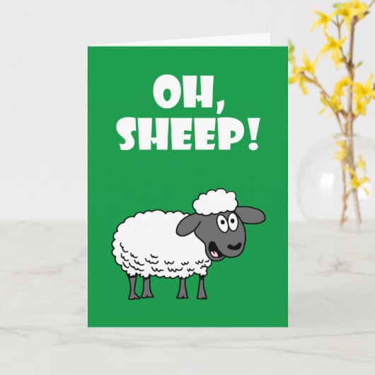 Schaap! Je bent 60! Grappige 60ste verjaardag Kaart (Gele Bloem)