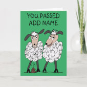 Schaap je bent geslaagd kaart (Voorkant)