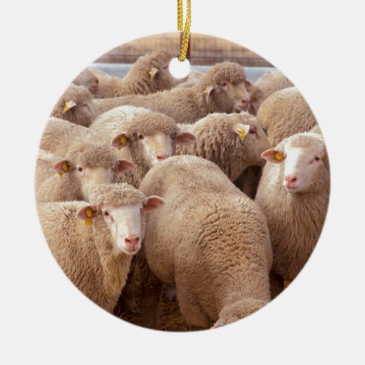 Schaap Keramisch Ornament (Voorkant)