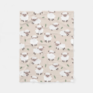 Schaap & Lam Cute Geslacht Neutrale Baby Nursery Fleece Deken