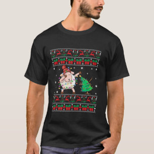 Schaap Lelijk Kerst Sweater Dabbing Schaap Xmas El T-shirt