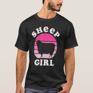Schaap Meisje Schaap Meisje Ik hou van Schaap Roze T-shirt