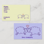 Schaap met hart visitekaartje (Voorkant / Achterkant)