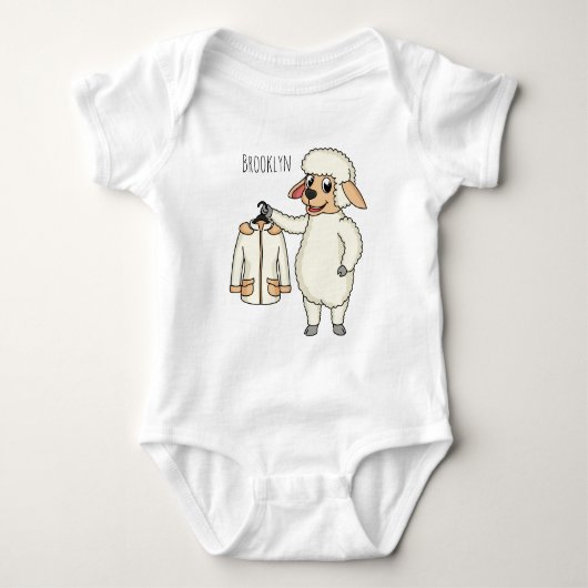 Schaap met jas cartoon romper (Voorkant)