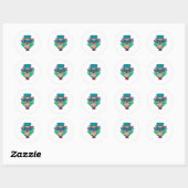 Schaap met schaafkop Rook Ronde Sticker (Vel)