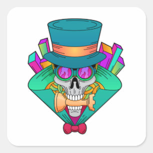 Schaap met schaafkop Rook Vierkante Sticker