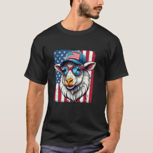 Schaap met zonnebril & USA-hoed 4 juli T-shirt