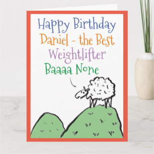 Schaap Ontwerp Gelukkige Verjaardag aan een Gewich Kaart