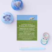 Schaap op Gras, Boer & Slager Reclame Flyer (Enkel)