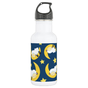 Schaap Patroon, Slapende Schapen, Maan, Sterren Waterfles