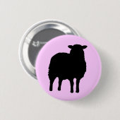 SCHAAP RONDE BUTTON 5,7 CM (Voorkant /achterkant)