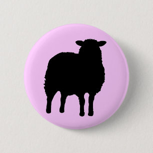 SCHAAP RONDE BUTTON 5,7 CM