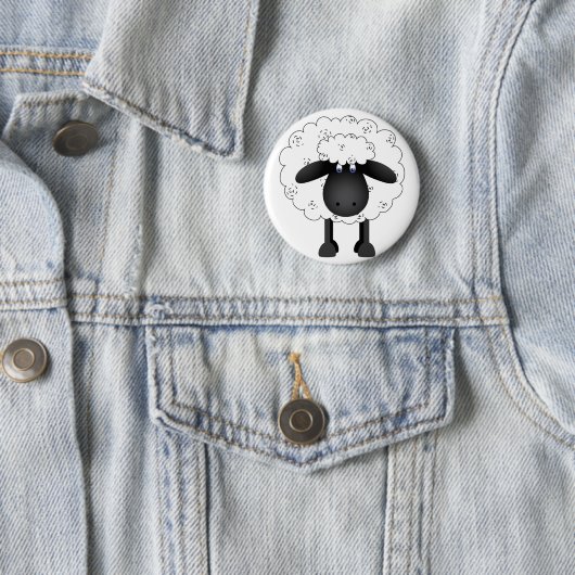 Schaap Ronde Button 5,7 Cm (In situ)
