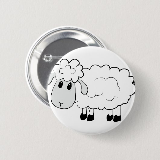 Schaap Ronde Button 5,7 Cm (Voorkant /achterkant)