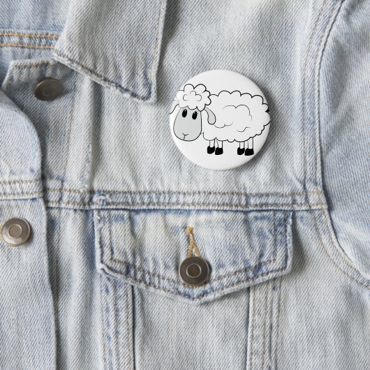 Schaap Ronde Button 5,7 Cm (In situ)