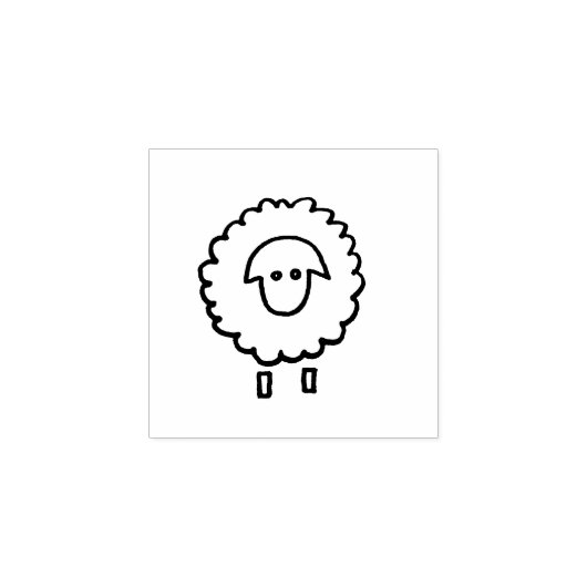 Schaap rubberstempel, lams rubberstempel (Afrduk)