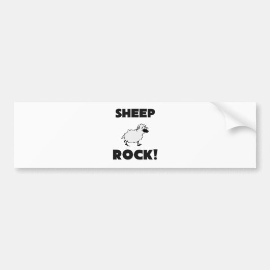 Schaap Steen Bumpersticker (Voorkant)