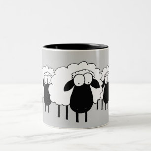 Schaap Tweekleurige Koffiemok