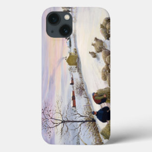 Schaap voeren in de winter iPhone 13 hoesje
