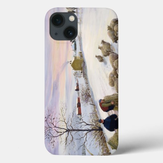 Schaap voeren in de winter Case-Mate iPhone case (Achterkant)