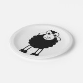 Schaap, witte of zwarte schapen. Dromen of slapen Papieren Bordje (Gekanteld)