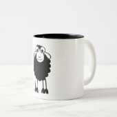 Schaap, witte of zwarte schapen. Dromen of slapen Tweekleurige Koffiemok (Voorkant rechts)