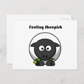 Schaapachtig voelen Schattige verlegen Schaap Grap Briefkaart (Voorkant / Achterkant)