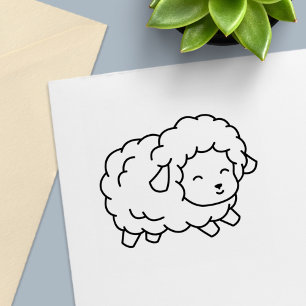 Schaapje kleur me zelfinktende stempel