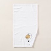 Schaapontwerp met monogram bad handdoek (Handdoek)
