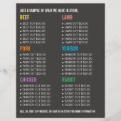 Schaapportret, boer & slachterreclame flyer (Achterkant)