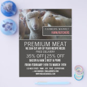 Schaapportret, boer & slachterreclame flyer (Enkel)