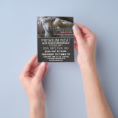 Schaapportret, boer & slager advertentie flyer (Hand)