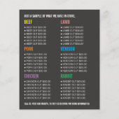 Schaapportret, boer & slager advertentie flyer (Achterkant)