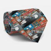 Schaapstad schilderij van Alfred Fox Stropdas (Opgerold)