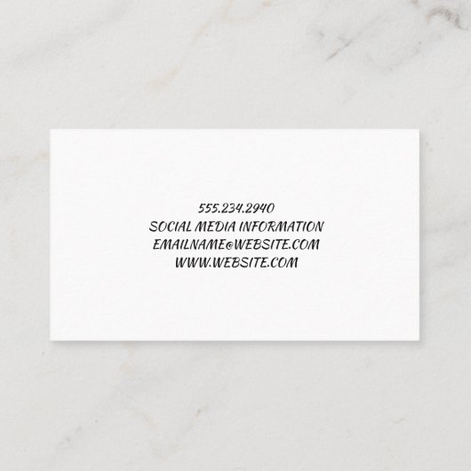 schaar | Barberpoten en gereedschap Visitekaartje (Achterkant)