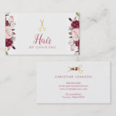 Schaar en bloemendecor visitekaartje (Voorkant / Achterkant)