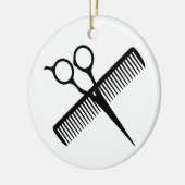 Schaar en kam keramisch ornament (Links)