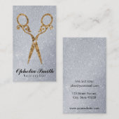 schaar |  / Goud / Glitter Visitekaartje (Voorkant / Achterkant)
