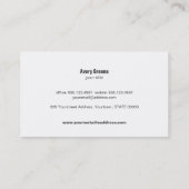 Schaar Haar Stylist Haarsalon Zwart Monogram Visitekaartje (Achterkant)