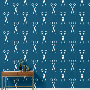 Schaar Haar Stylist Patroon Behang
