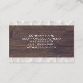 schaar | Hout | Modern geometrisch Visitekaartje (Achterkant)