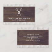 schaar | Hout | Modern geometrisch Visitekaartje (Voorkant / Achterkant)