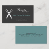 SCHAAR in GRIJS/AQUA Visitekaartje (Voorkant / Achterkant)