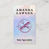 Schaar | Iridiserende glans | Kapper Visitekaartje (Voorkant)