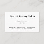 Schaar Kam Logo | Waterverf Achtergrond Afsprakenkaartje (Achterkant)