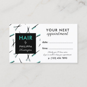 Schaar & kammen Hair Stylist Afspraakkaart Afsprakenkaartje