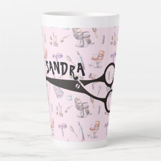 Schaar kapper stylist gepersonaliseerd latte mok