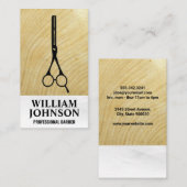 Schaar Logo | Houtstructuur Visitekaartje (Voorkant / Achterkant)